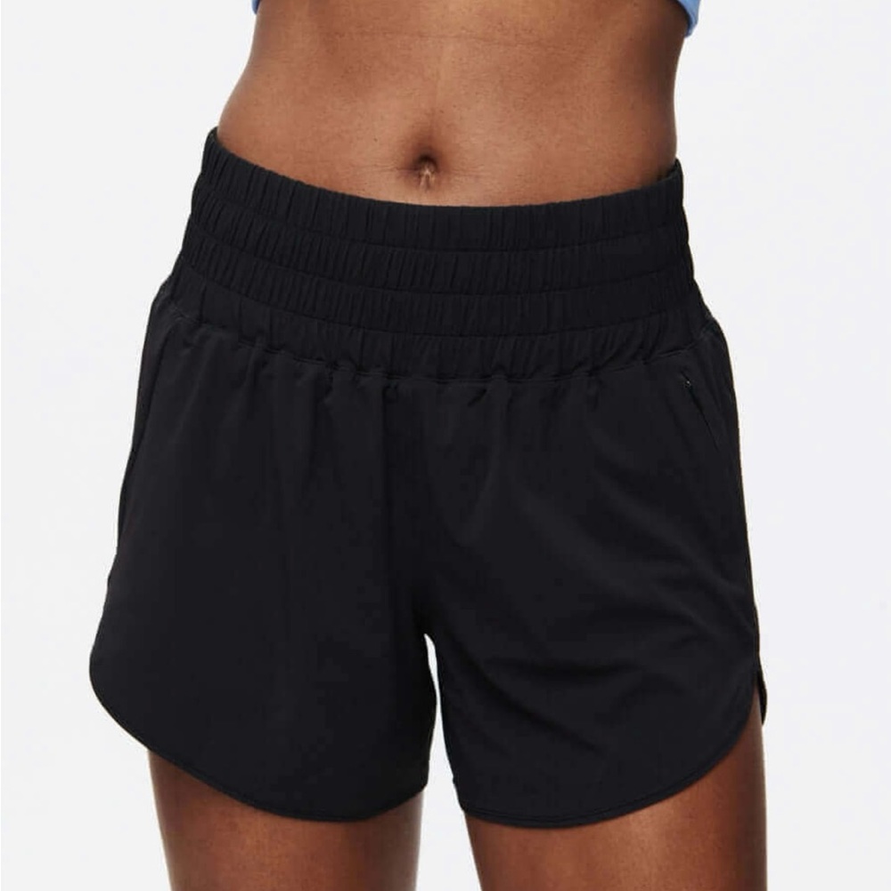 Outdoor Voices High-Waisted Black Workout Shorts